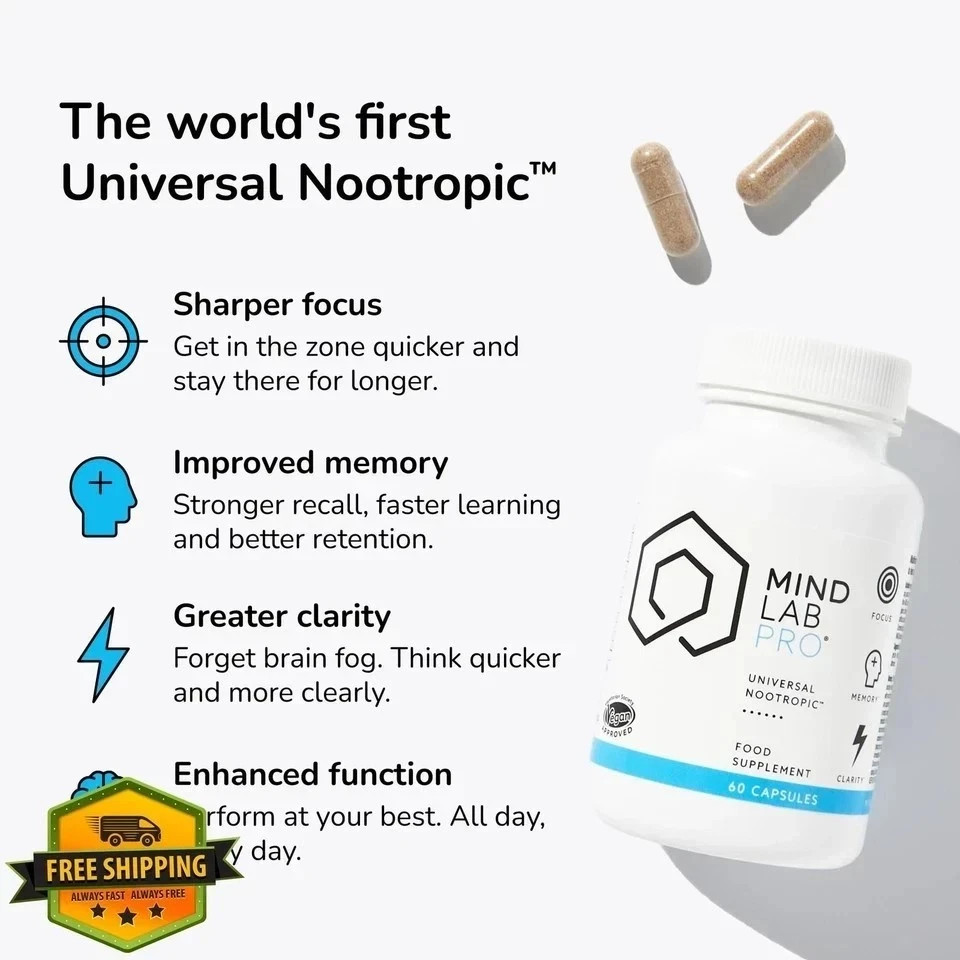 Universal Nootropic – Focus Memory Plus Mental Clarity 60 Capsules