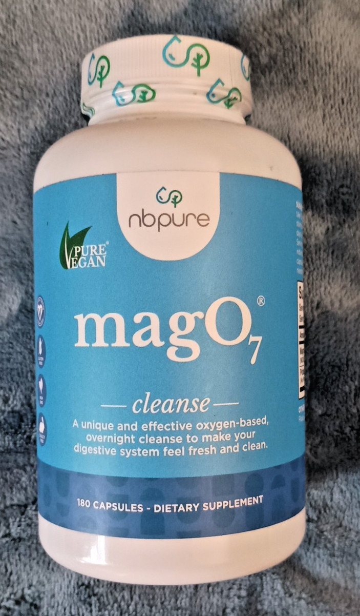 NB Pure MagO7 Cleanse Supplements 180 Capsules Pure Vegan Oxygen Based Ex 11/26