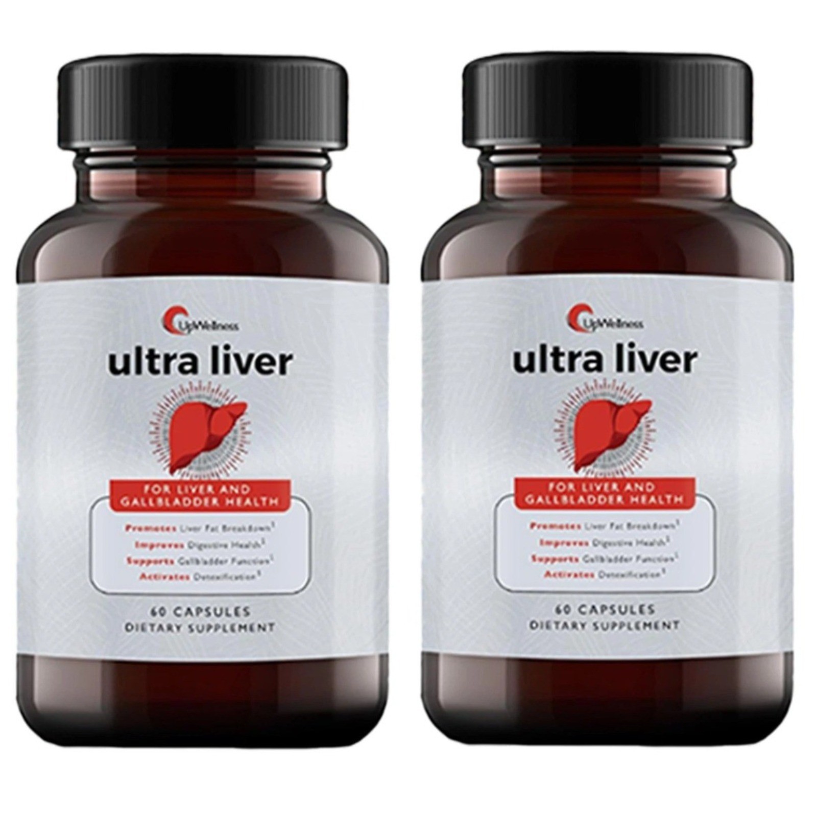 2x UpWellness Ultra Liver Supplement Liver Health and Gallbladder Boost sealed