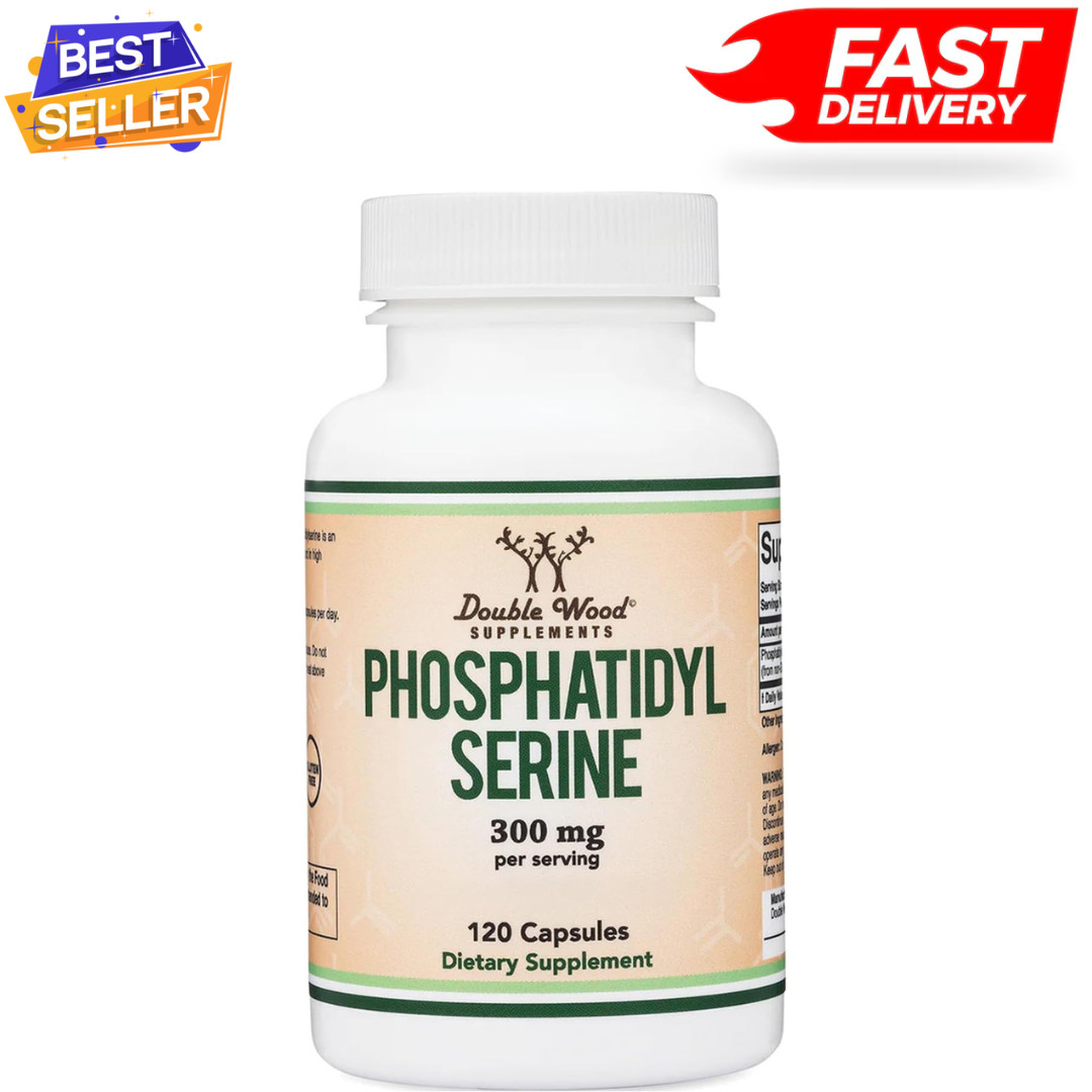 PhosphatidylSerine Supplement 300mg Per Serving, Manufactured in The USA, 120 Ca