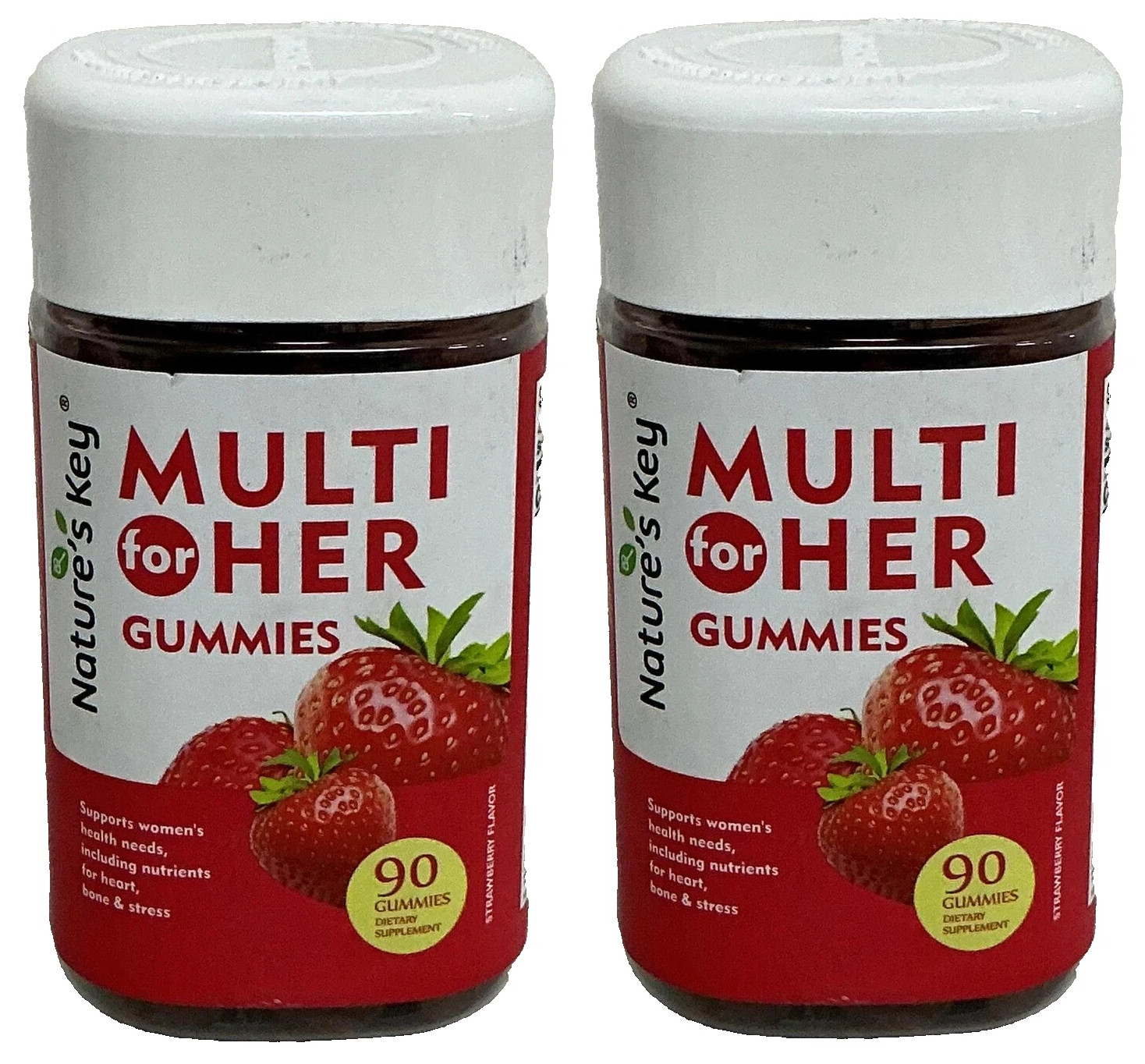 Nature’s Key Multi multivitamin for Her Gummies (Strawberry) 90 gummies Each