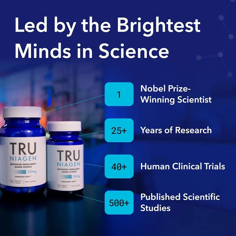 TRU NIAGEN Patented NAD + Supplement 300mg for Anti Aging & Cell Regeneration