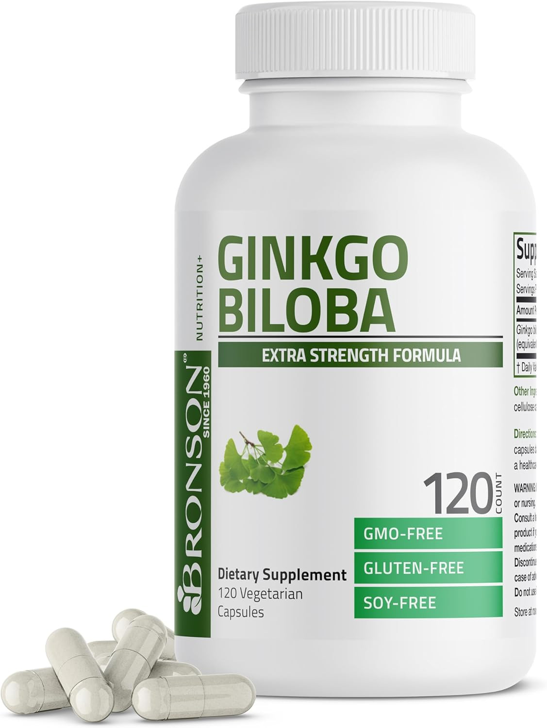 Ginkgo Biloba Extra Strength Supports Brain Function & Memory Support, 120 Veget