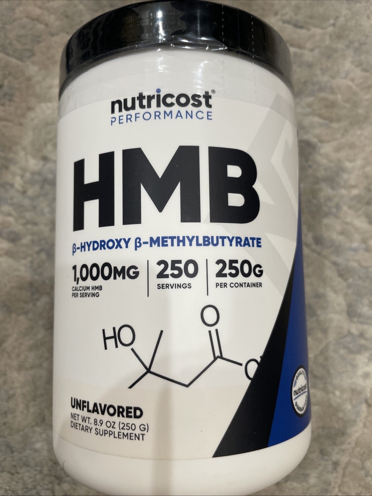 Nutricost HMB Powder (Beta-Hydroxy Beta-Methylbutyrate) 250 Grams -sealed