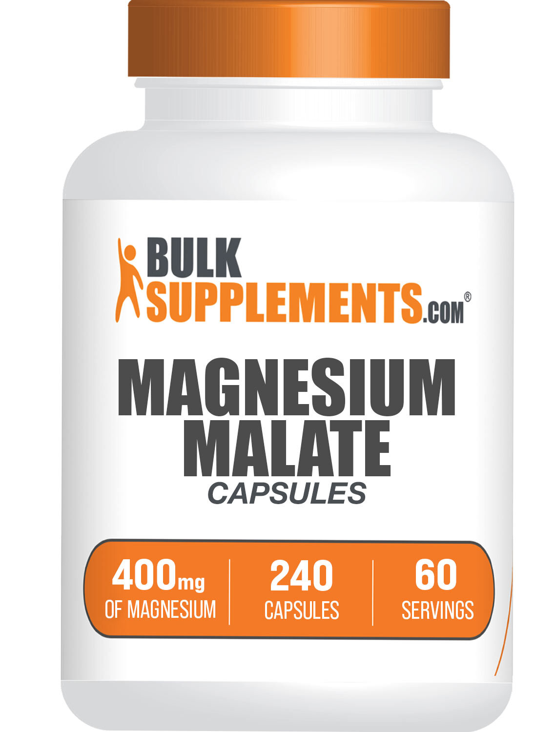BulkSupplements Magnesium Malate 240 Capsules – 400 mg Per Serving