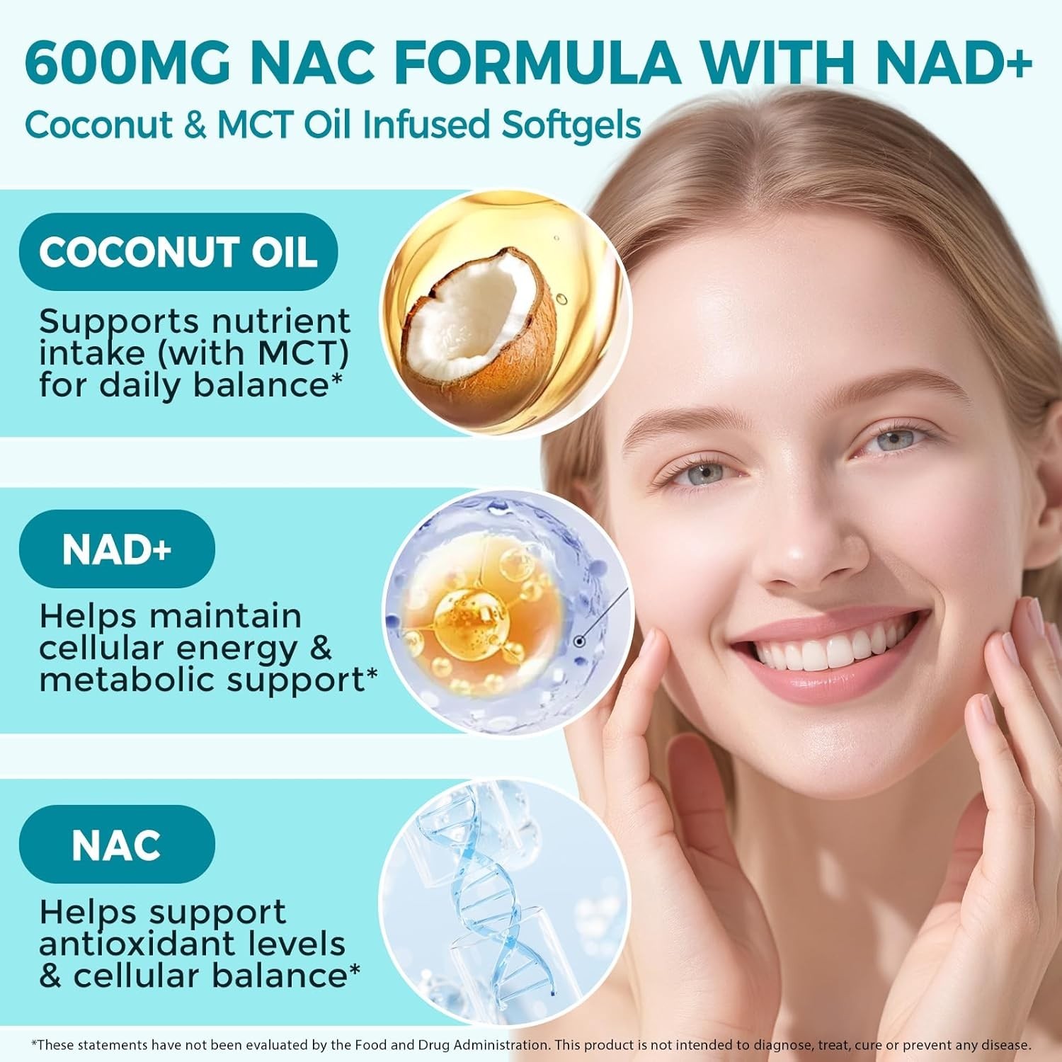300 Count Softgels of N-Acetyl Cysteine with MCT Oil for Optimal Absorption