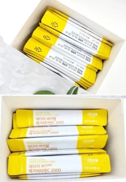 Atomy Vital Mega Vitamin C 2000 Powder Stick 90 Sachets x 3g Twin Pack 2 Boxes