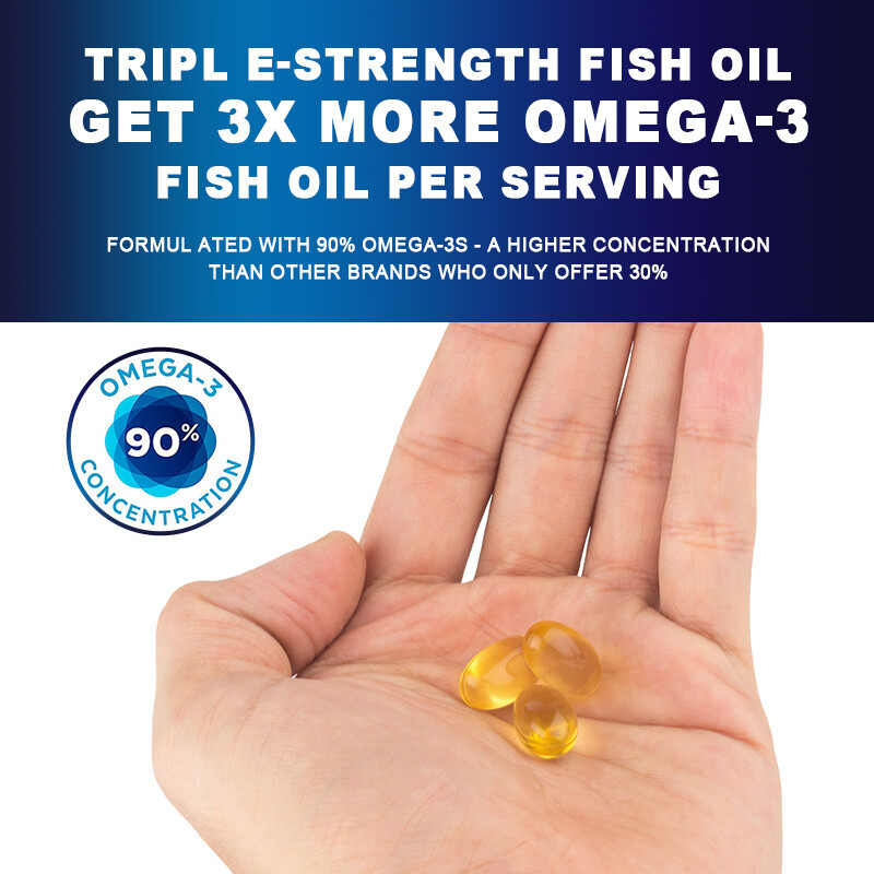 1/2/4 Packs Omega 3 Fish Oil Capsules Triple Strength Joint Support EPA&DHA