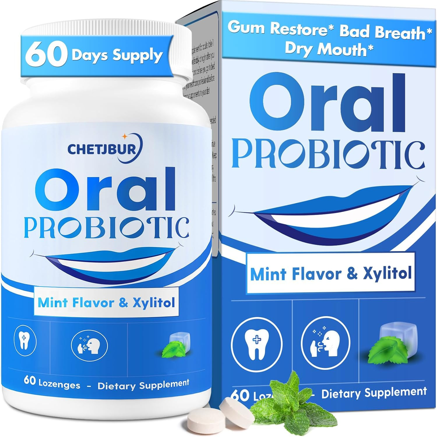 Oral Probiotics, 11 Billion CFU, with M18, A12, Oral Probiotics for Mouth Bad Br