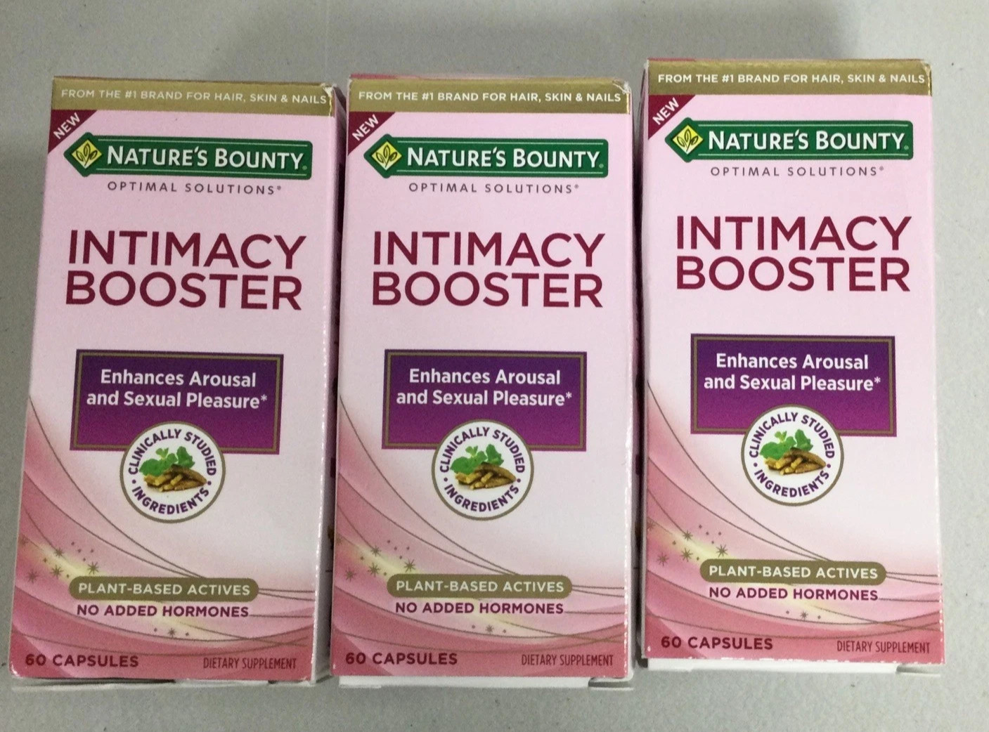 Nature’s Bounty Optimal Solutions Intimacy Booster Clinically Shown 3 PACK