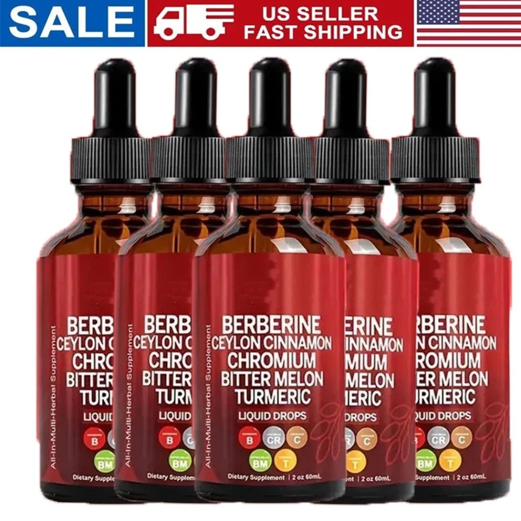 3/5PACK NEW Clean Nutra Berberine with Ceylon Cinnamon Supplement Liquid Drops