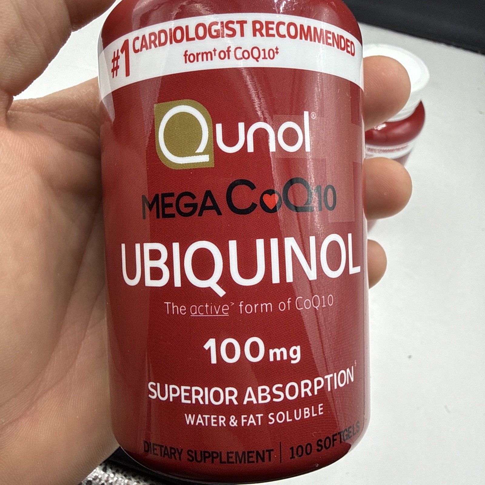100mg 300MO. QUNOL UBIQUINOL Softgels Mega CoQ10 Supplement 3 bottles Exp 2027 A