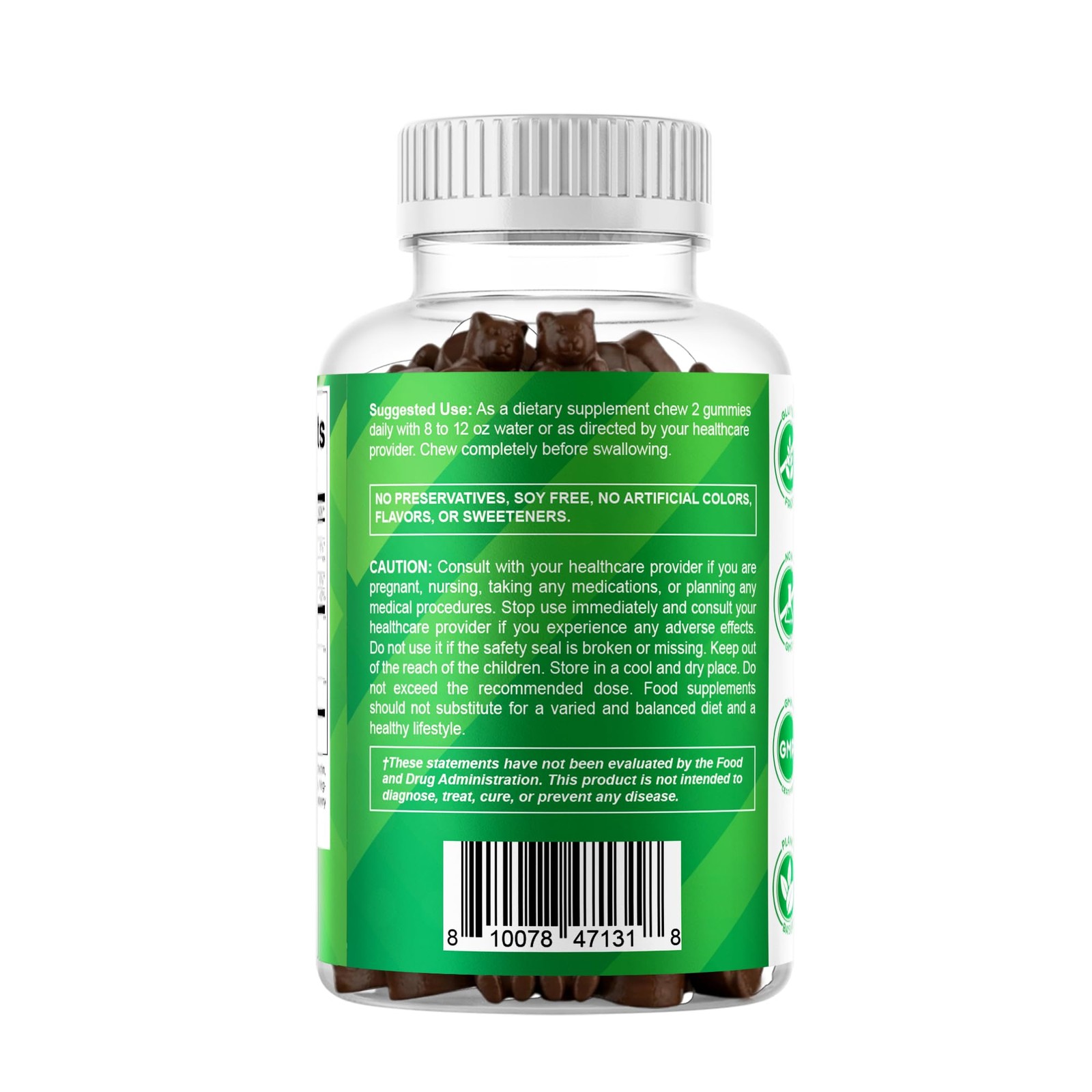Irish Sea Moss Gummies with Bladderwrack & Burdock Root – Botanical Extract Supp