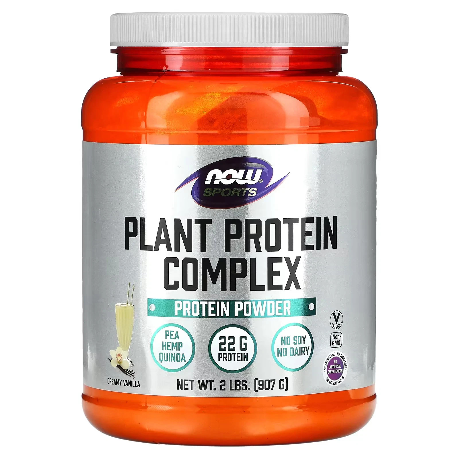 2 X , Sports, Plant Protein Complex, Creamy Vanilla, 2 lbs (907 g)