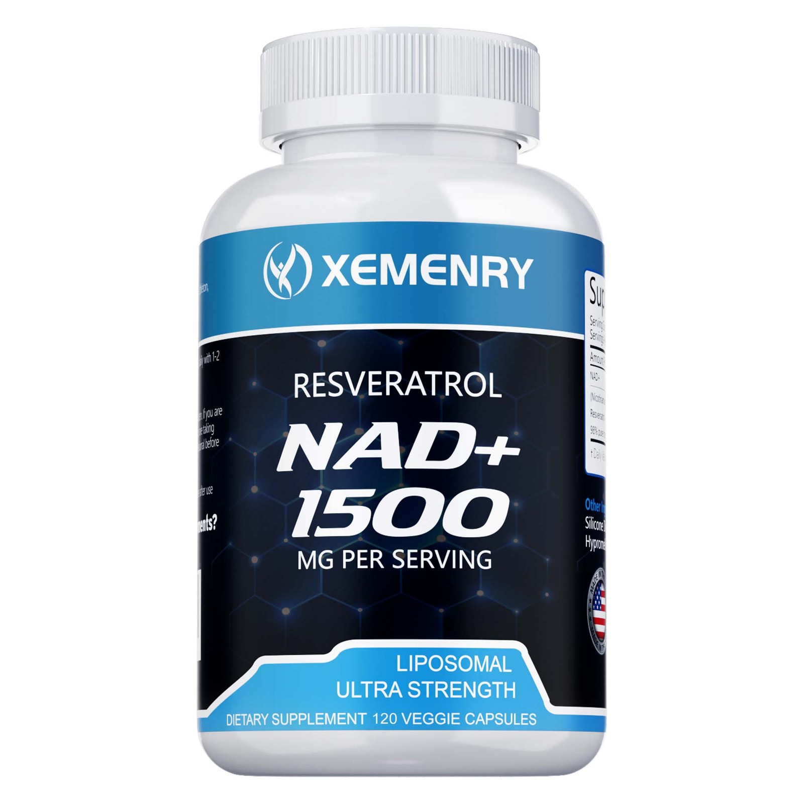NAD+ 1500mg – Resveratrol, DNA Repair, Energy Production, Cellular Metabolism