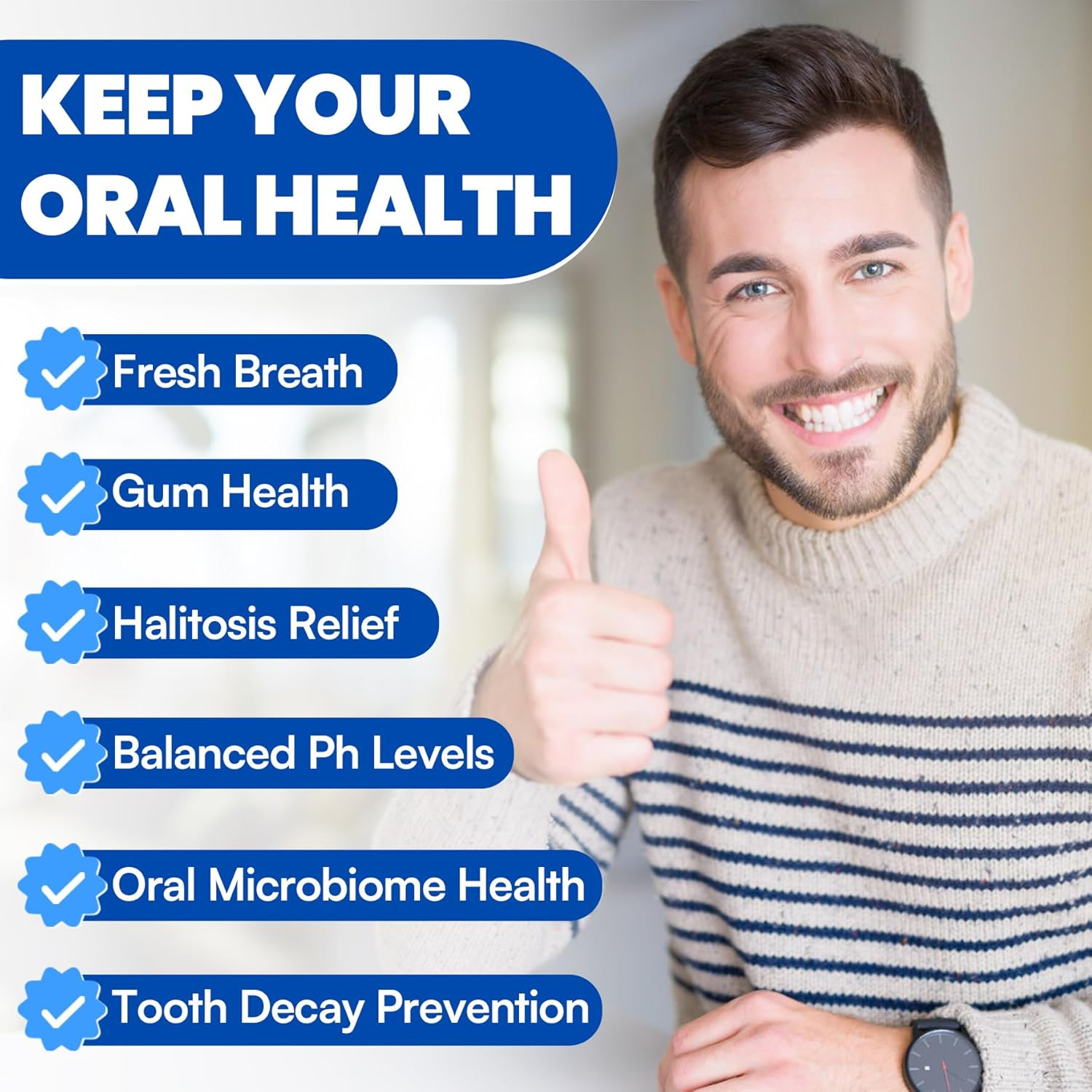 Oral Probiotics, 11 Billion CFU, with M18, A12, Oral Probiotics for Mouth Bad Br