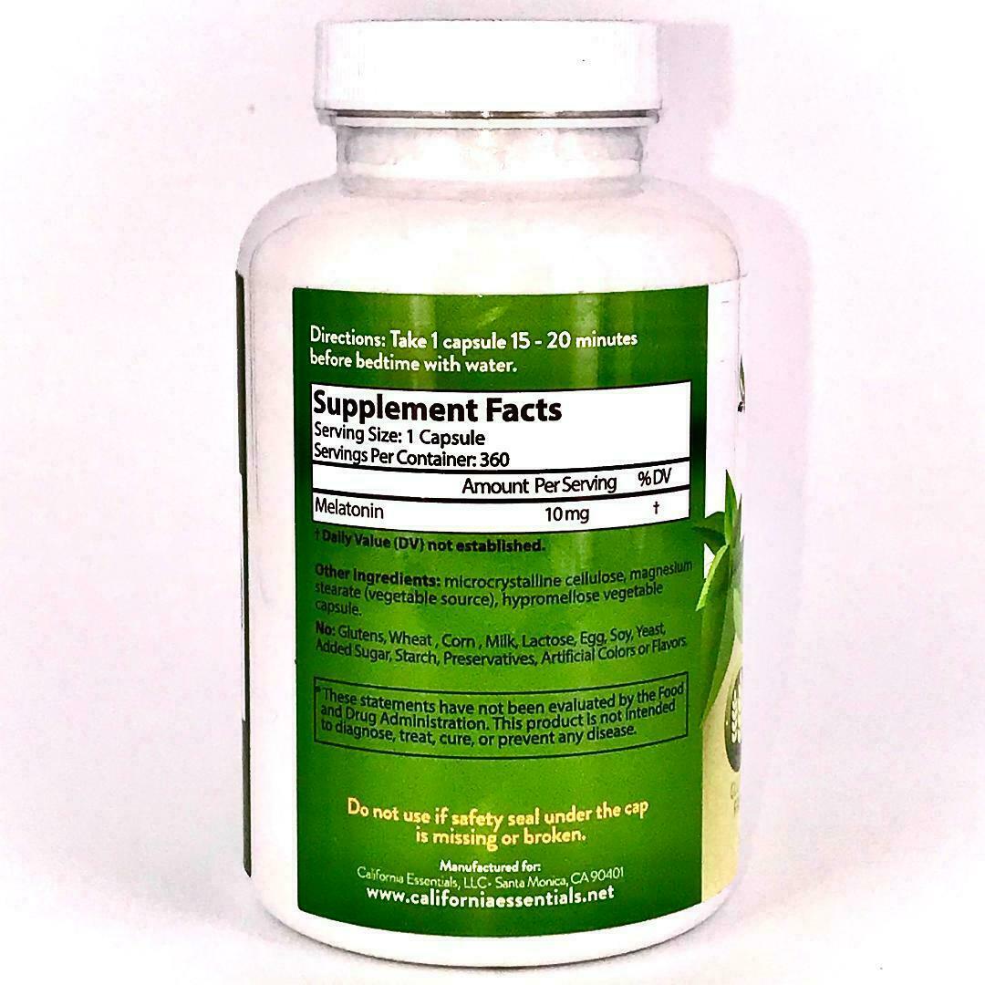 Sleep all night Melatonin 10mg Sleep Aid Capsules | Natural Sleep Restful Night