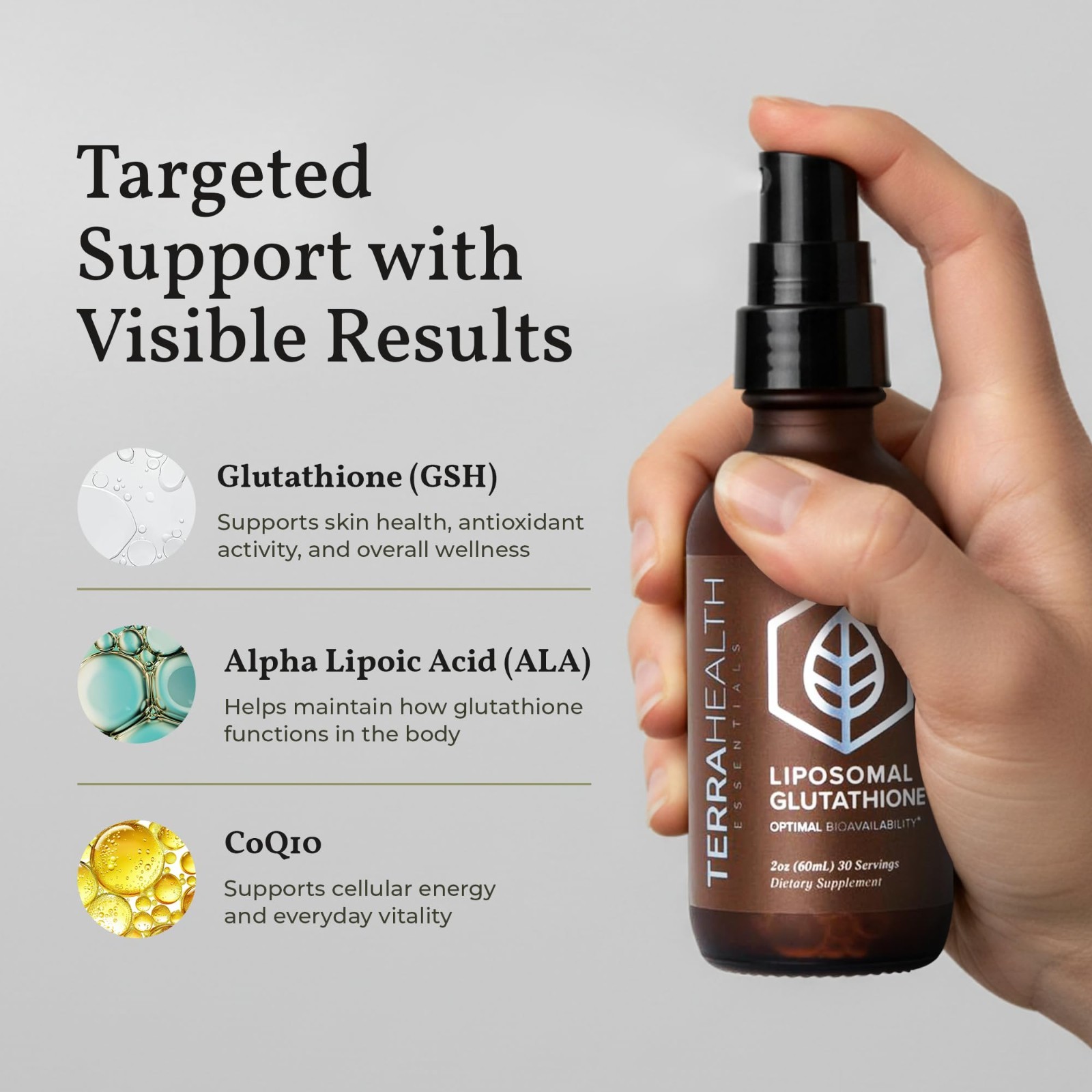 Liposomal Glutathione Supplement – Boost Immunity, Skin, Hair & Aging – 30 Day S