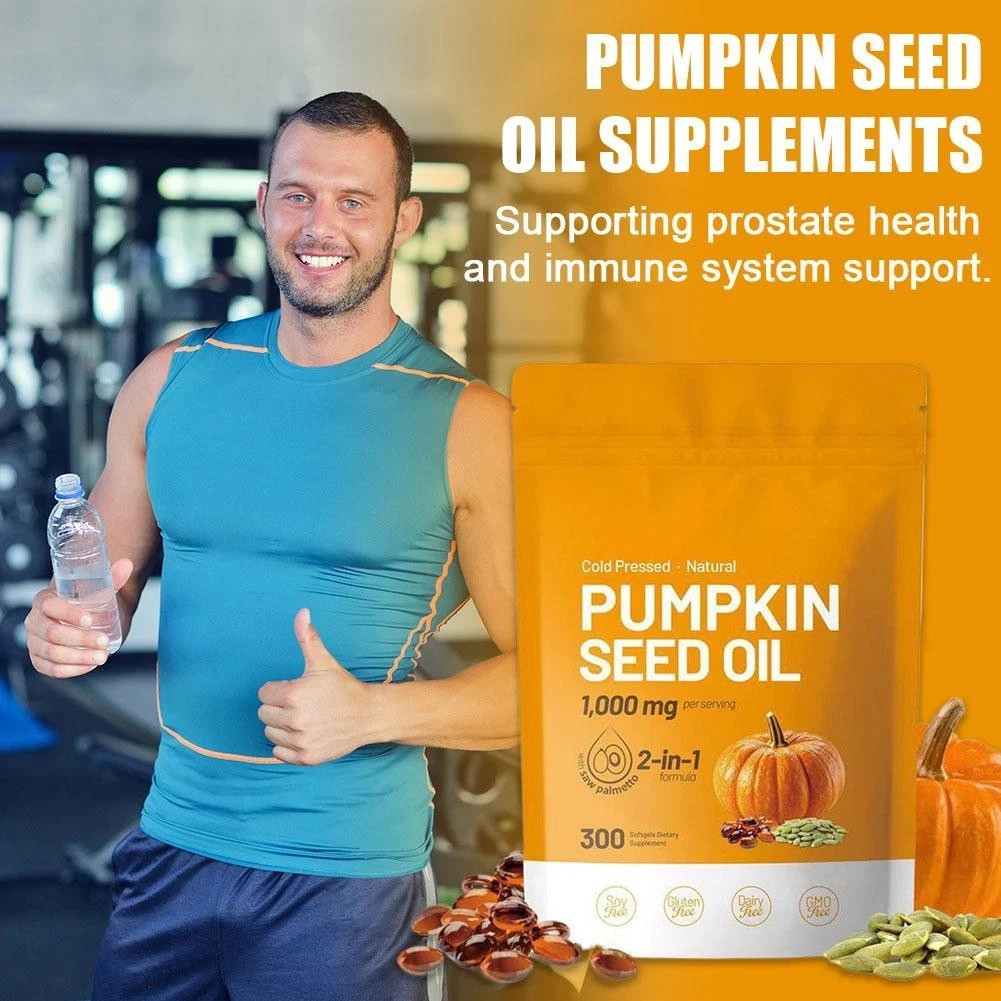 Pumpkin Seed Oil Saw Palmetto 3000 mg – Bladder Health, Immune Support 300 Pills