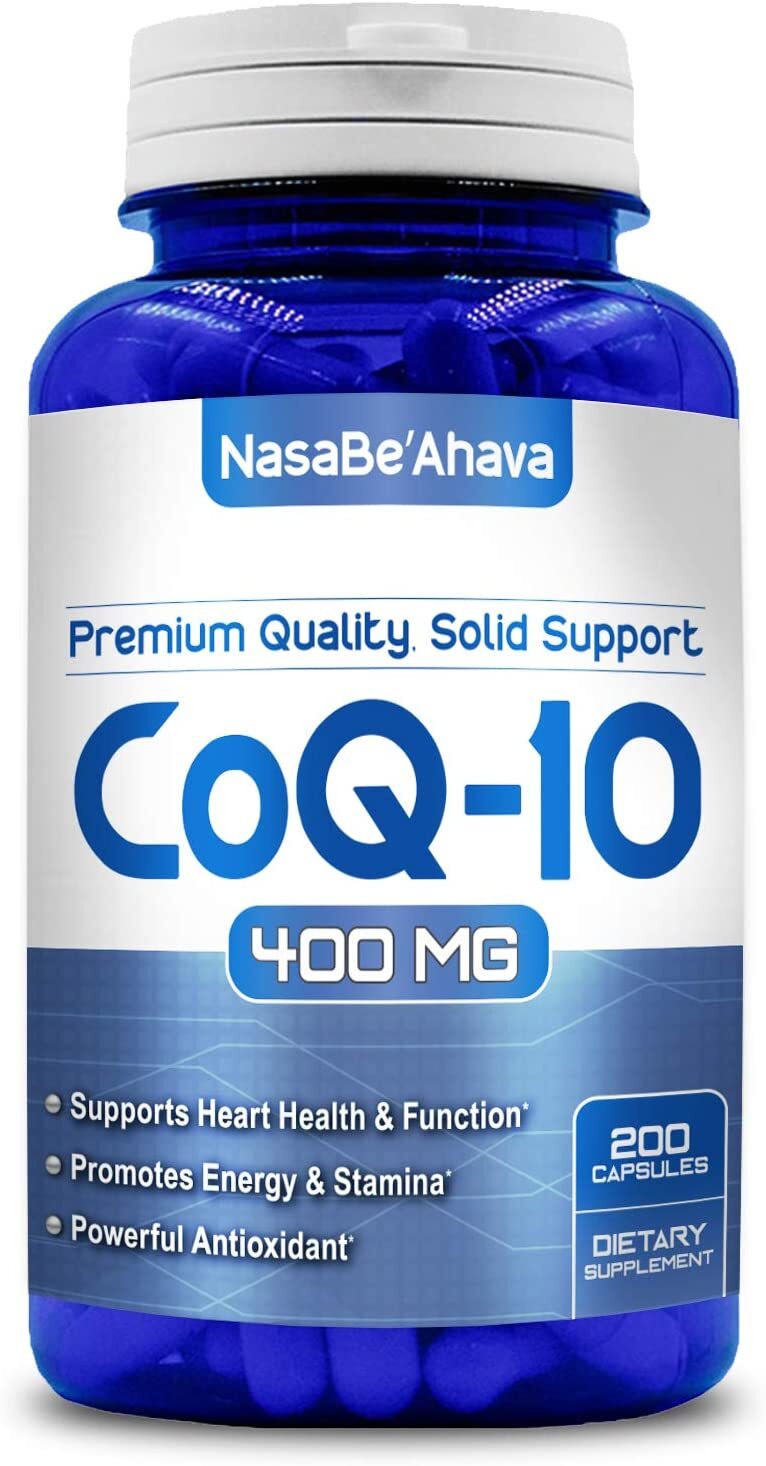 CoQ10 400mg Heart Health, Energy-Antioxidant Support Supplement – 200 Capsules