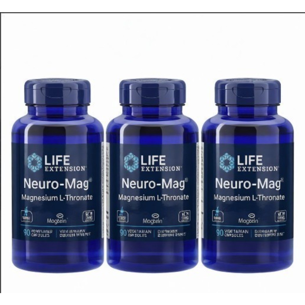 3 PACK Life Extension Neuro-Mag Magnesium L-Threonate Magtein 2000 mg US