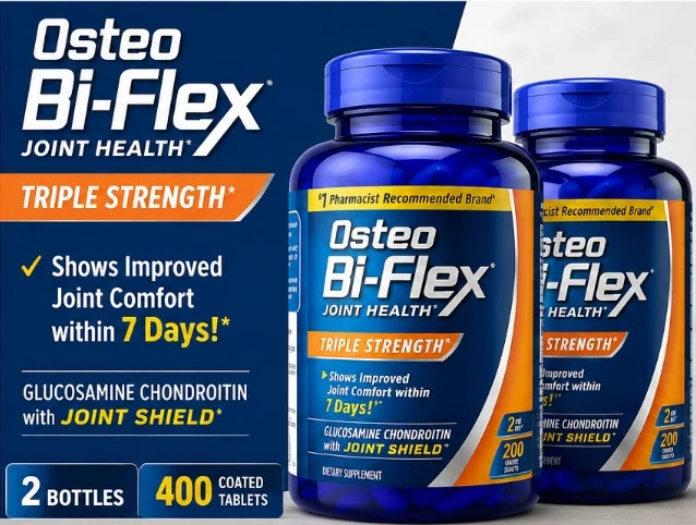 Osteo Bi-Flex Triple Strength Joint Health Tablets 200 Ct Pack of 2