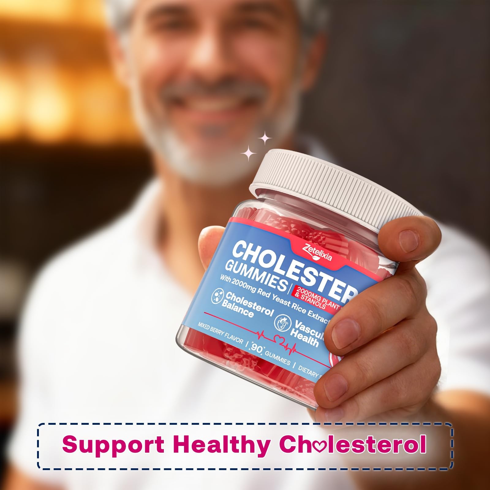 Cholesterol Gummies, Cholesterol Supplements with 2000mg Plant Sterols & Stanols