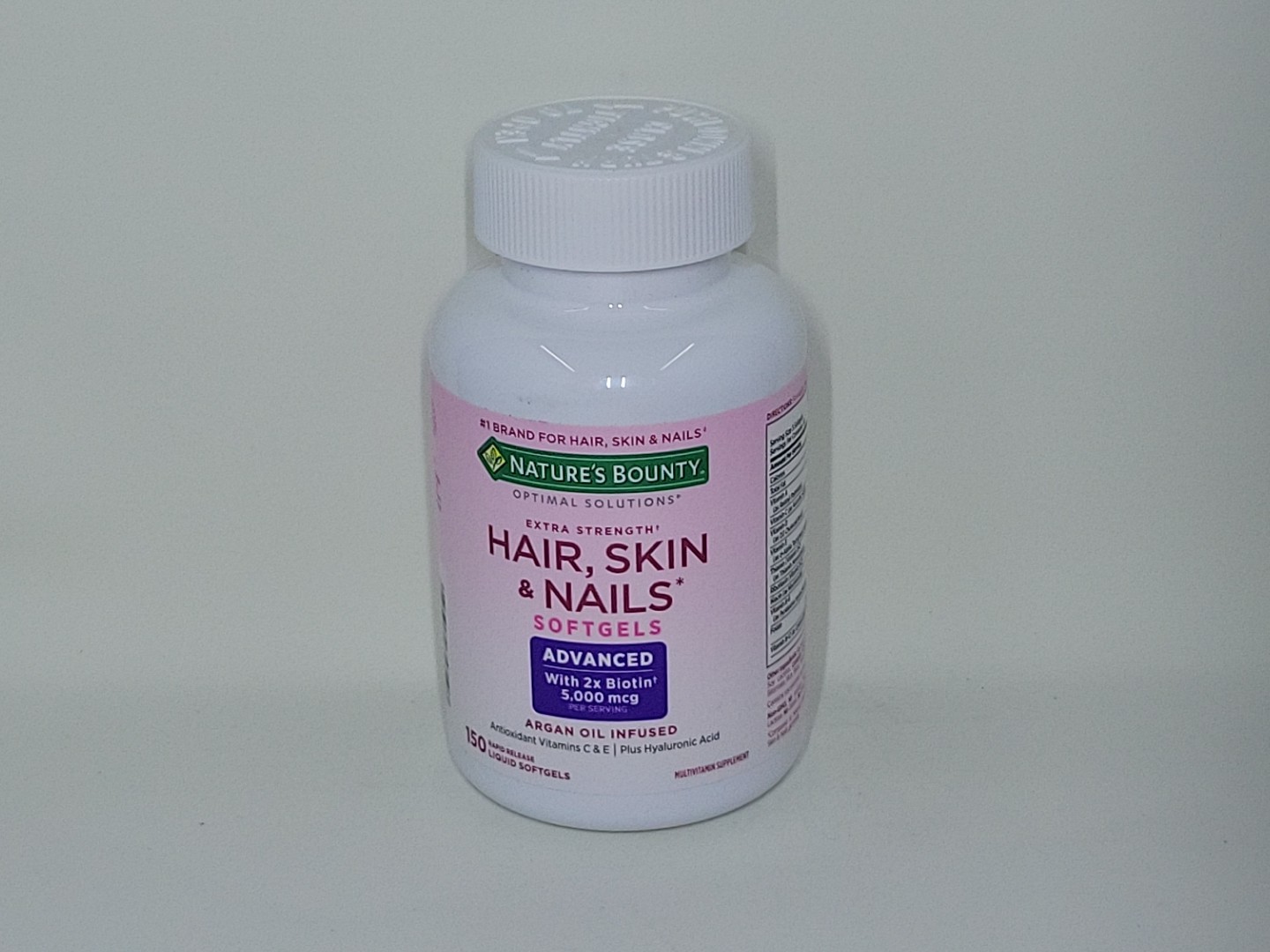 Nature’s Bounty Optimal Solution Hair Skin & Nails Advanced 150 Ct, Exp 3/2027