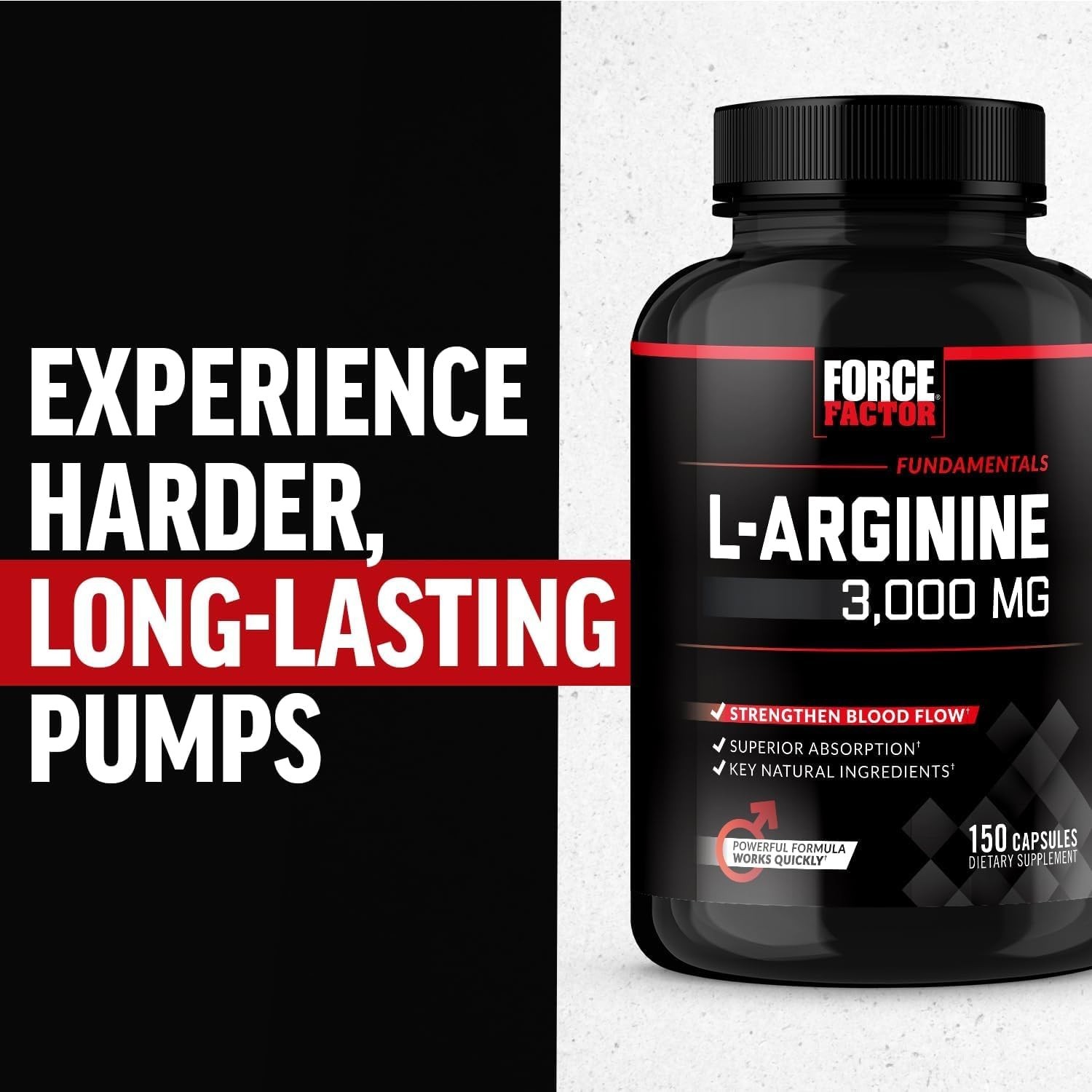 Force Factor L-Arginine 3000 MG, Extra Strength Nitric Oxide & Circulation Boost