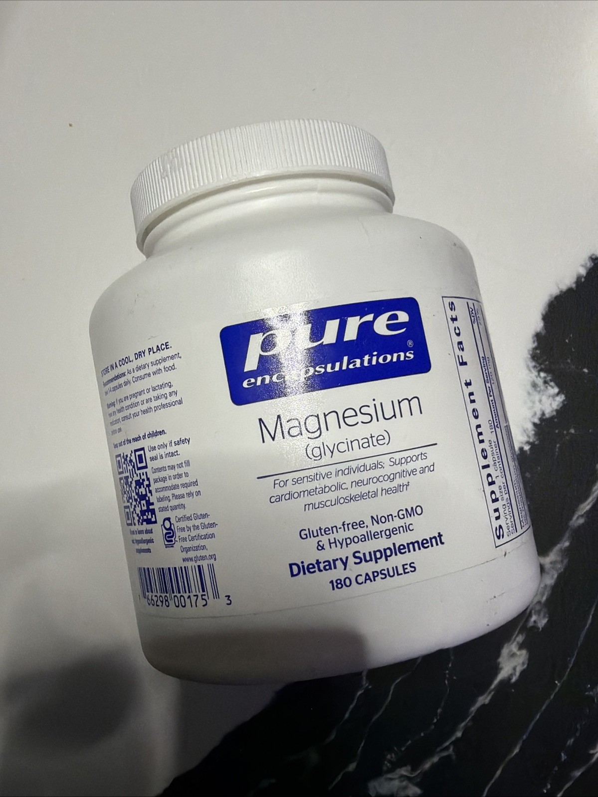 Pure Encapsulations Magnesium (glycinate) 120mg Capsules – 180 Count 7/28