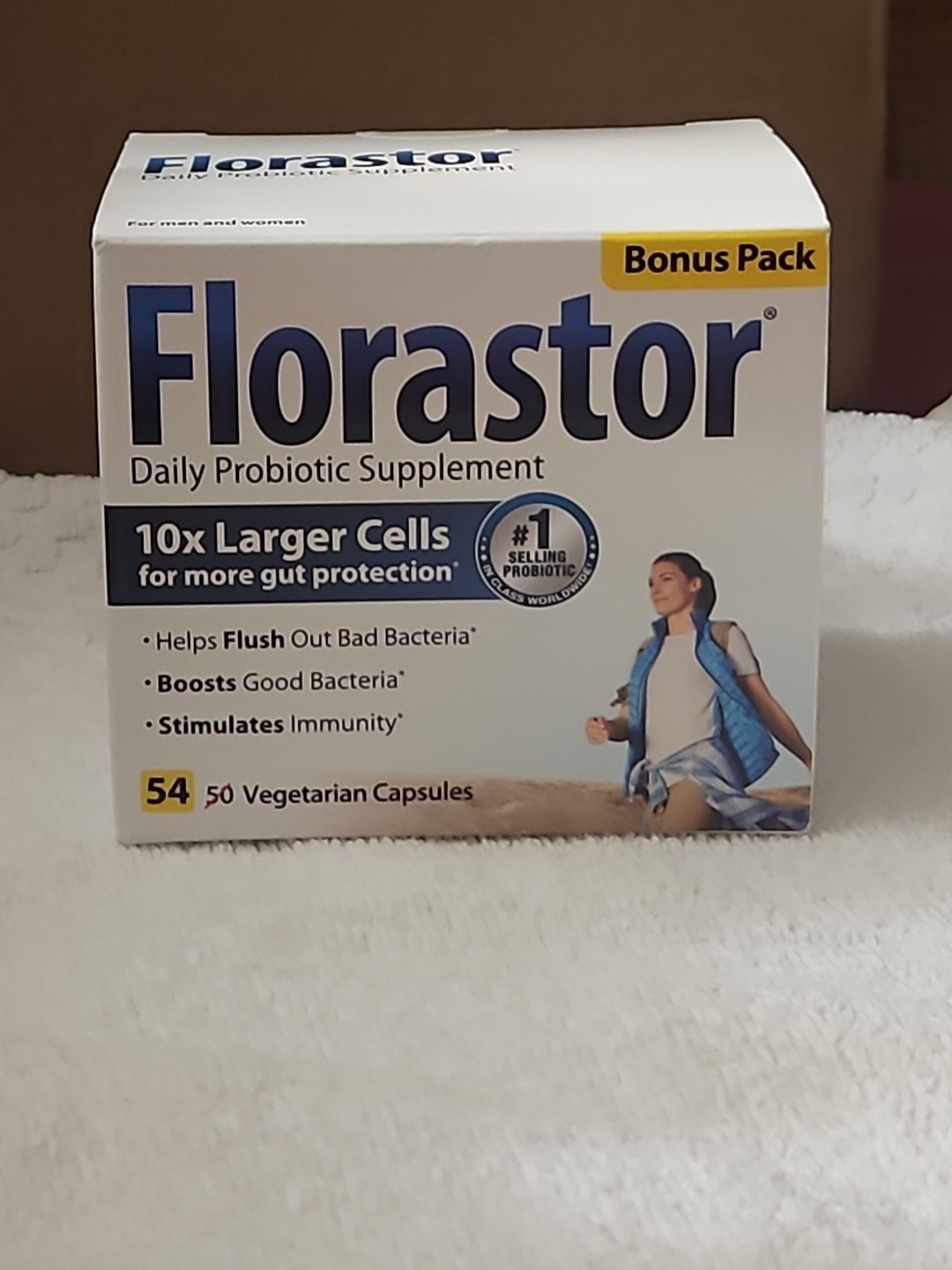 Florastor Dual Action Probiotic Vegetarian Capsules 54 EA