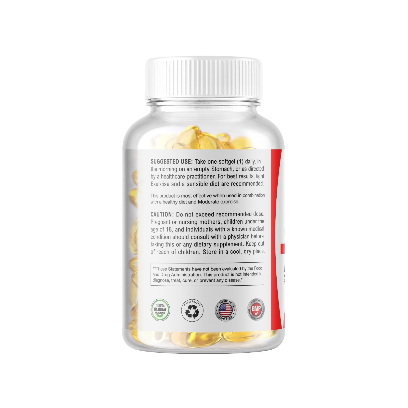 250 Zinc Gluconate Softgels (50mg) – Vegetarian Gluten Free Non-GMO USA MADE