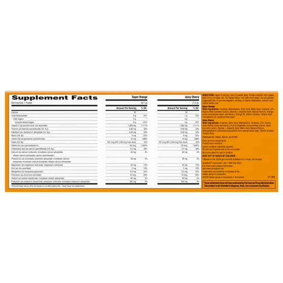 Emergen-C 1000mg Vitamin C Daily Variety Pk 120-ct Orange/Cherry