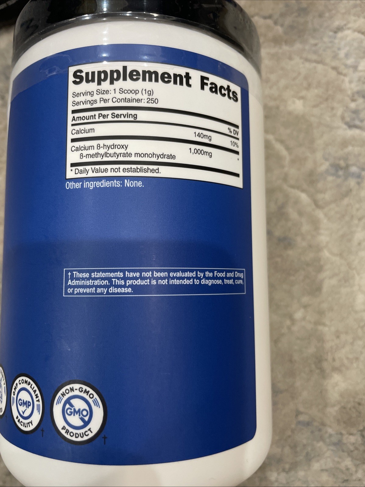 Nutricost HMB Powder (Beta-Hydroxy Beta-Methylbutyrate) 250 Grams -sealed