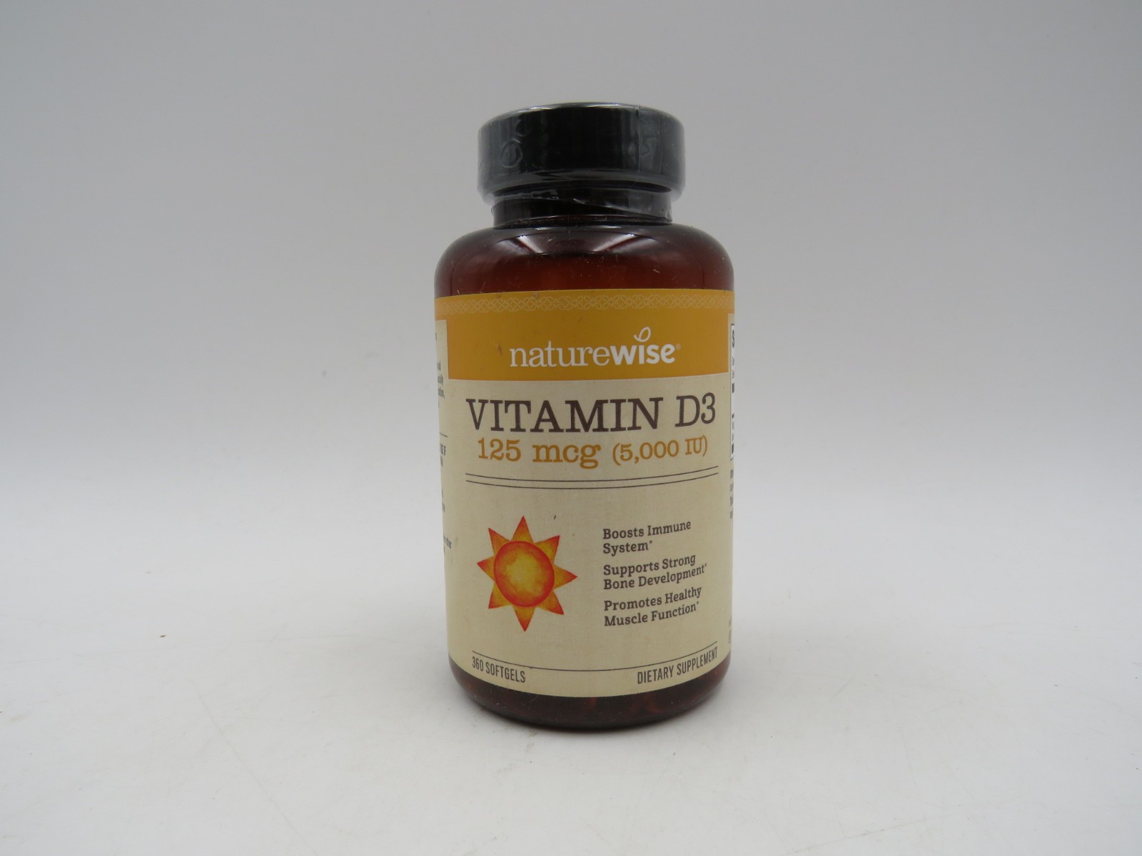 Sealed Naturewise Vitamin D3 2000 IU 50mcg Softgels 360 Count EXP 05/28