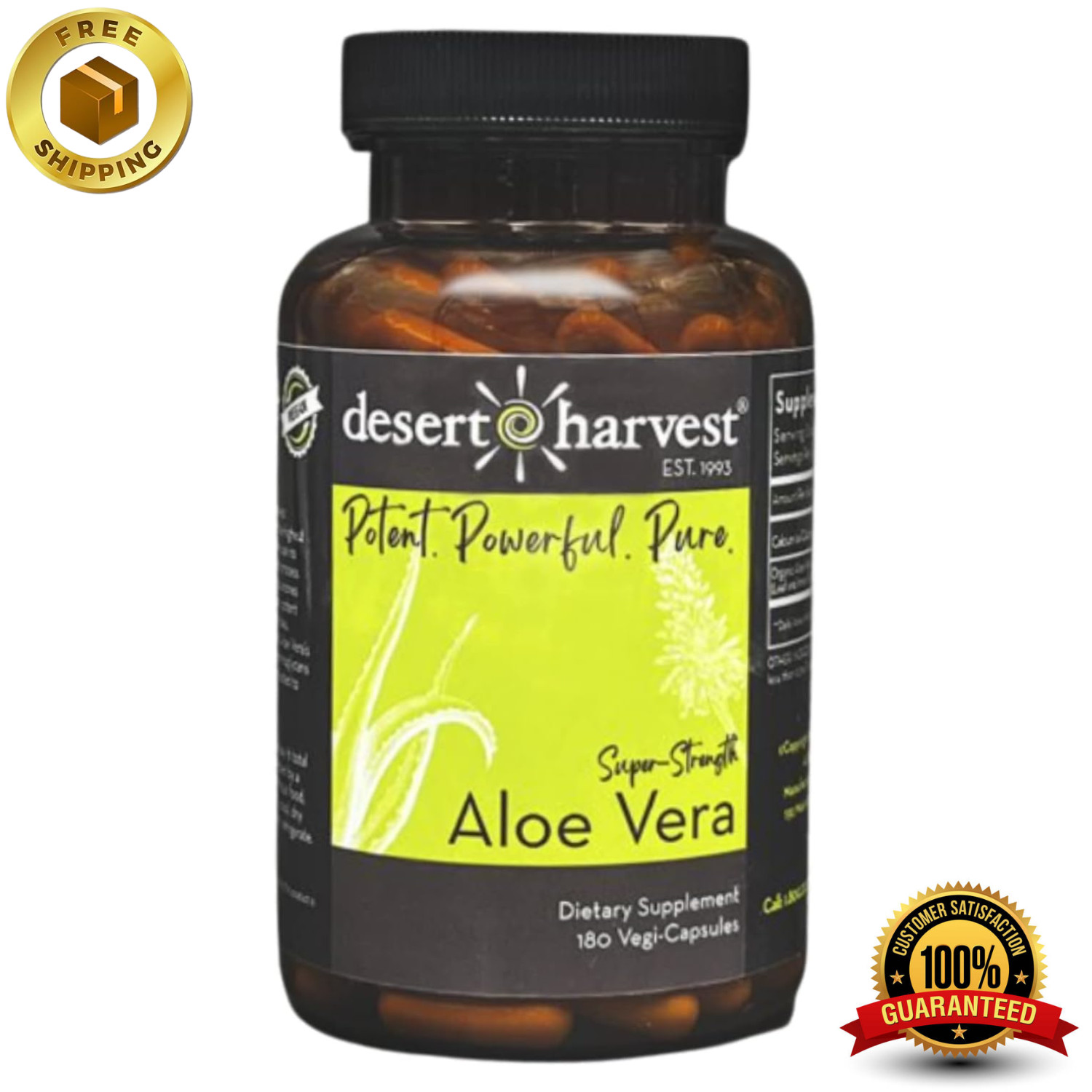 Desert Harvest Super Strength Aloe Vera – 180 Capsules | BRAND NEW