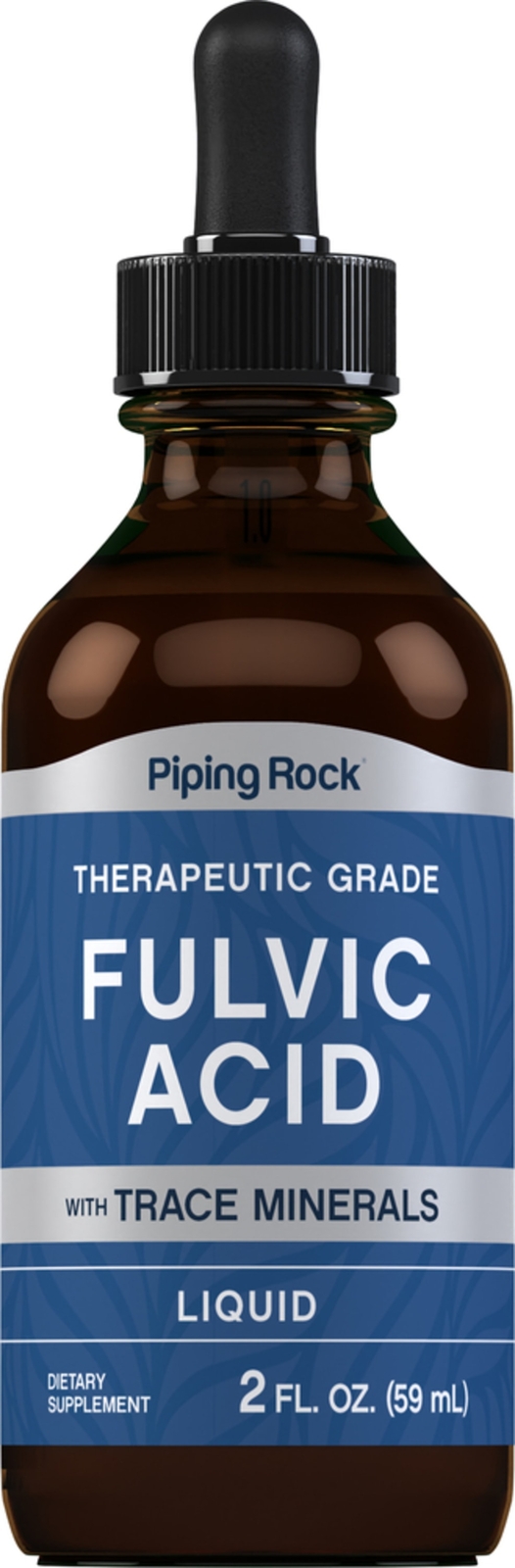 Liquid Fulvic Acid Drops | 2 fl oz | With Trace Minerals | By Piping Rock
