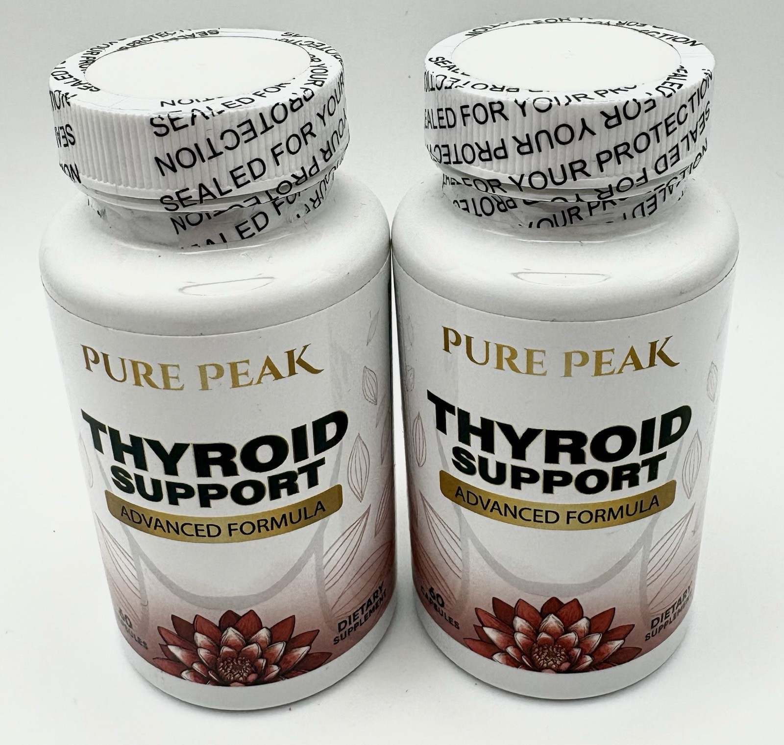 2x Pure Peak Advanced Thyroid Support Supplement Total 120 Capsules Exp 6/2026