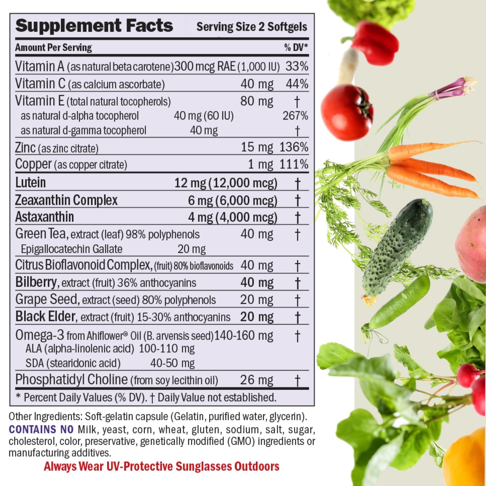 Ultimate Eye Support Softgels – 180 Count | Lutein, Zeaxanthin, Astaxanthin & Bi