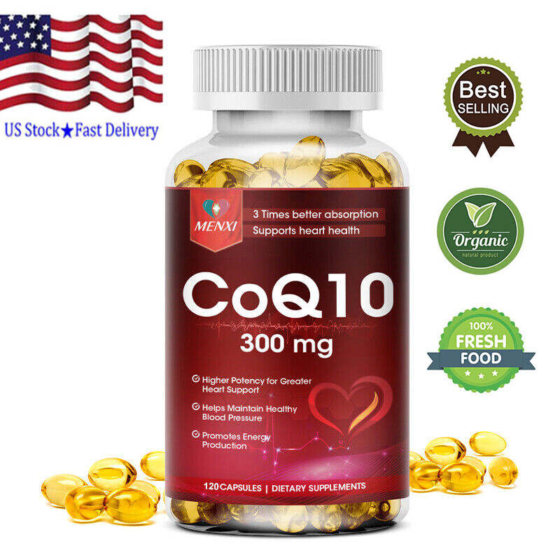 Coenzyme Q-10 Antioxidant,Heart Health Support,Increase Energy&Stamina 300mg US