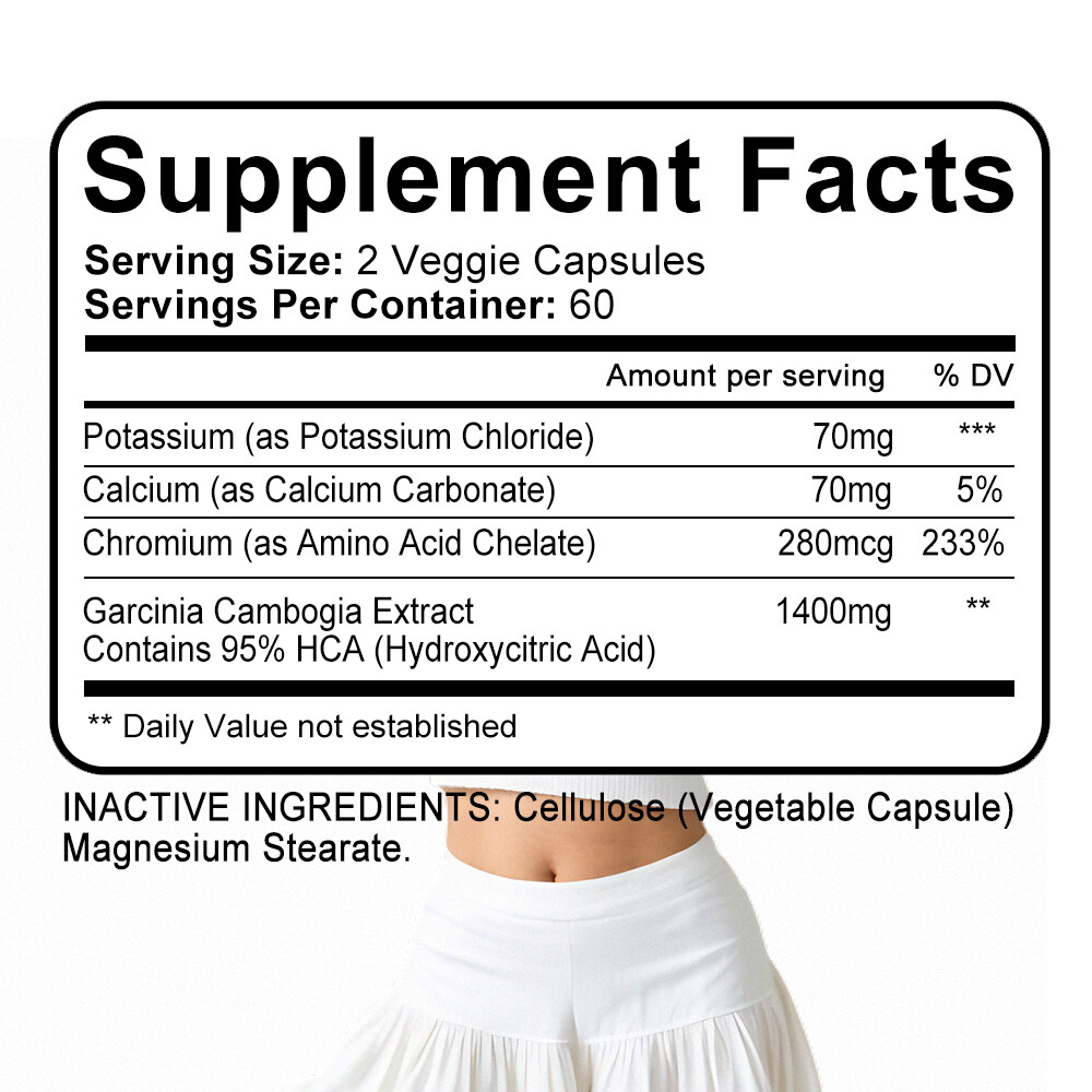Garcinia Cambogia 1400mg – Premium Fat Burning 95% HCA, Natural Weight Loss