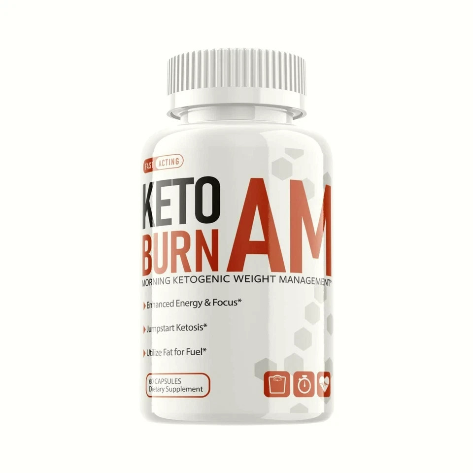 Keto Burn AM Keto Weight Management Supplement 60 Capsules Pack of 1