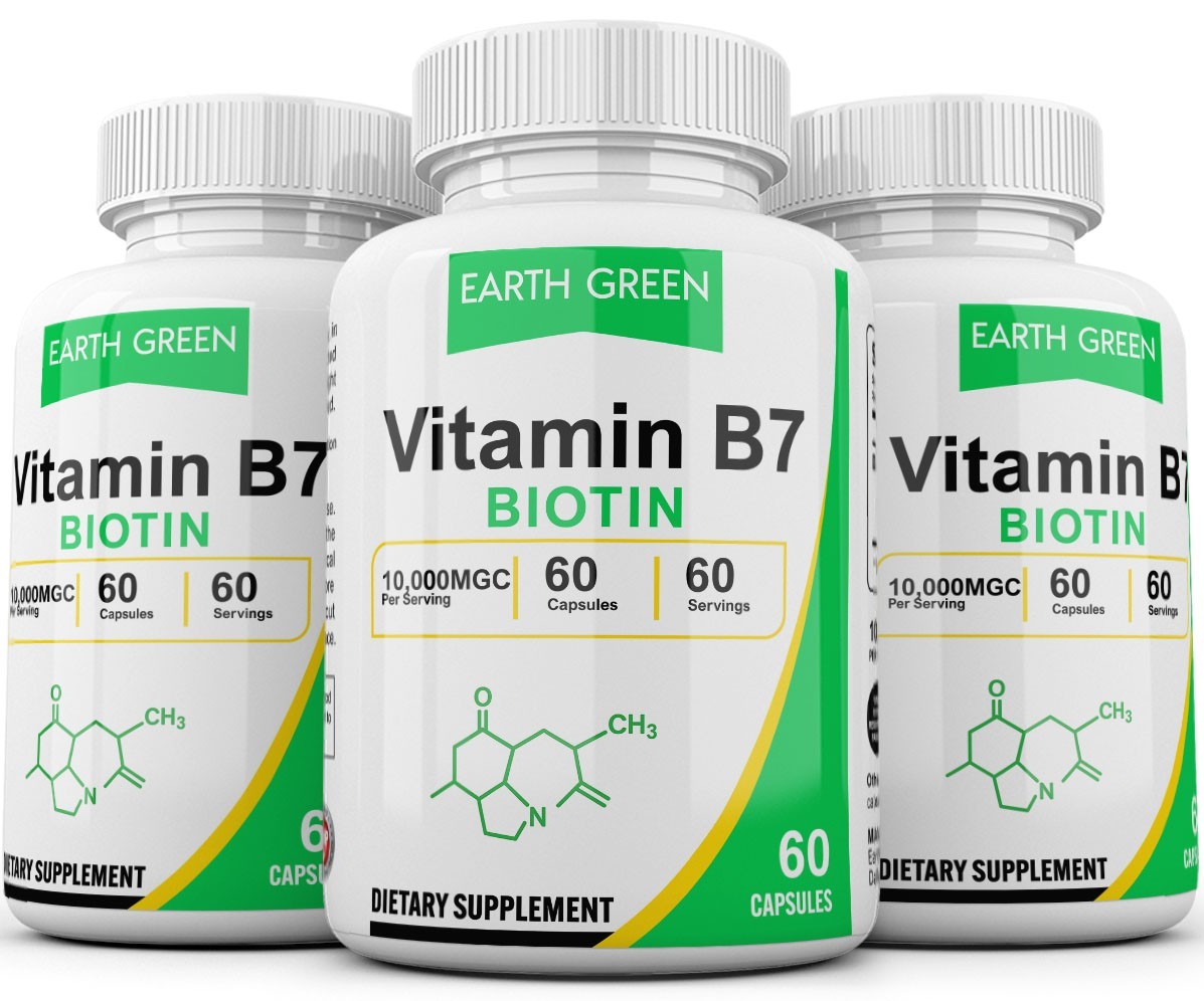 Biotin (Vitamin B7) 10,000mcg (10mg) 180 Capsules High Potency