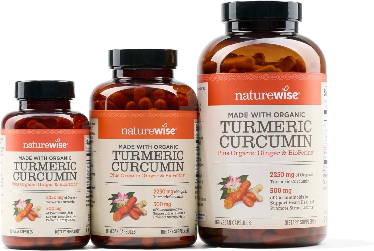 NatureWise Curcumin Turmeric 2250mg – 95% Curcuminoids & BioPerine Black Pepper