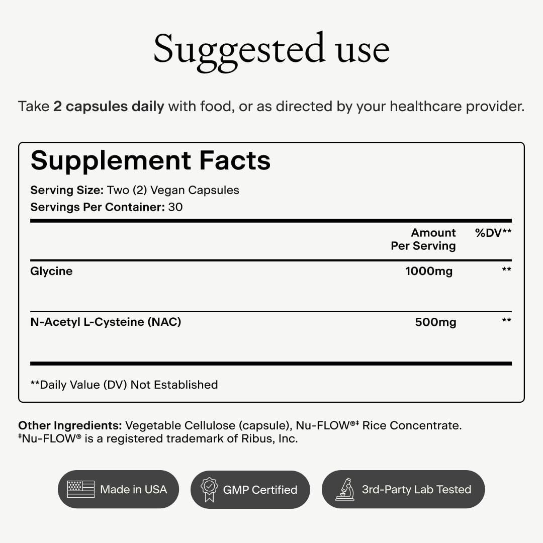 OMRE Glycine NAC Amino Acid Supplement 1000mg 500mg Free Ship