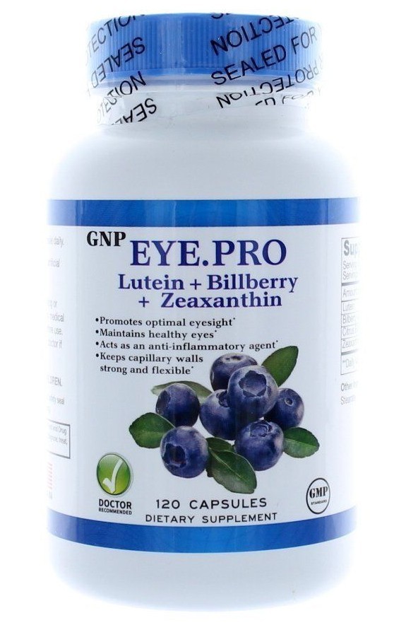 Eye Pro-Lutein, Bilberry & Zeaxanthin (120 Caps) by GNP Eye Lutein. Exp 01/2025