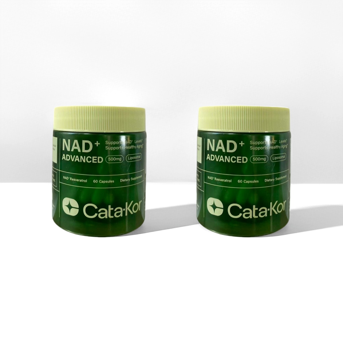 2 Pack Cata-Kor NAD+ Advanced Liposomal 500mg containing Resveratrol, Anti-Aging