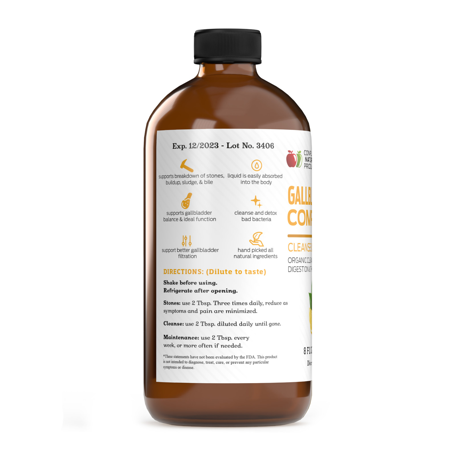 Gallbladder Complete 8oz – Organic Gallbladder Stone Cleanse & Sludge Detox