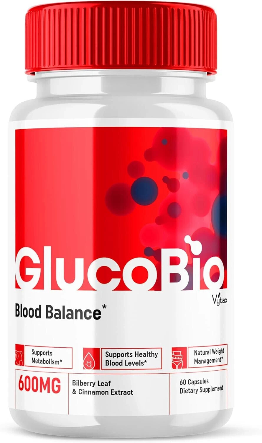 GlucoBio Advanced Blood Support Supplement – Official Extra Strength – 60ct.