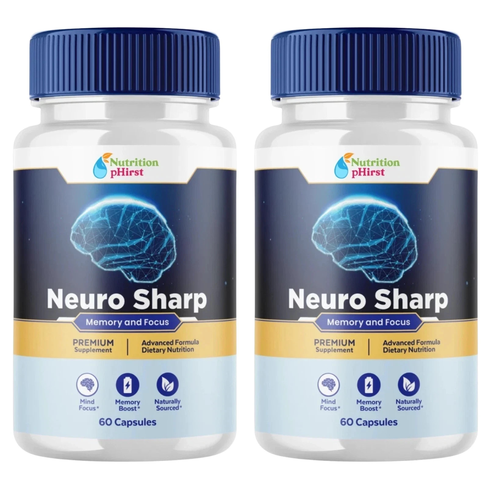 (2 Pack) Neuro Sharp Brain and Memory Support Nootropic NeuroSharp 120 Capsules